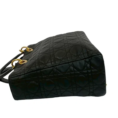 Pre-owned Dior Christian  Black Leather Handbag Tote Bag ()