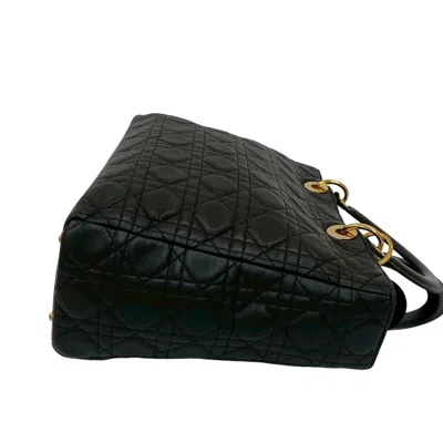 Pre-owned Dior Christian  Black Leather Handbag Tote Bag ()