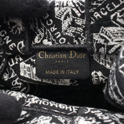 Pre-owned Dior Christian  Black White Canvas Handbag Tote Bag ()