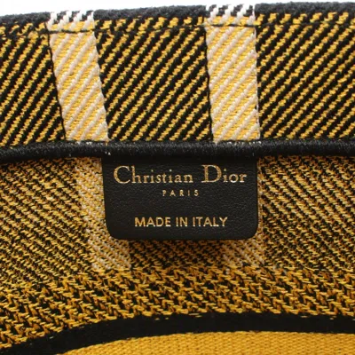 Pre-owned Dior Christian  Black White Yellow Canvas Tote Bag ()