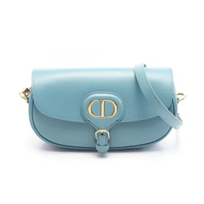 Pre-owned Dior Christian  Blue Leather Shoulder Bag ()