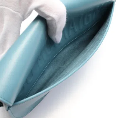 Pre-owned Dior Christian  Blue Leather Shoulder Bag ()