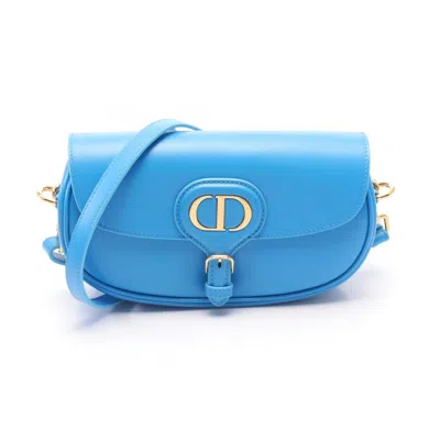 Pre-owned Dior Christian  Blue Leather Shoulder Bag ()