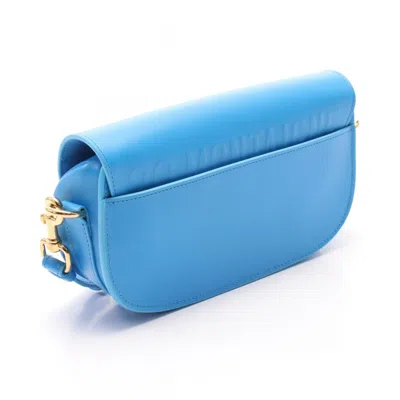 Pre-owned Dior Christian  Blue Leather Shoulder Bag ()