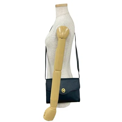 Pre-owned Dior Christian  Navy Leather Pochette Shoulder Bag ()