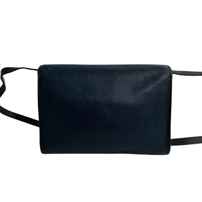 Pre-owned Dior Christian  Navy Leather Pochette Shoulder Bag ()