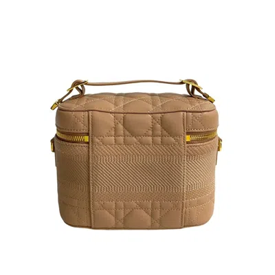 Pre-owned Dior Christian  Pink Beige Leather Shoulder Bag ()