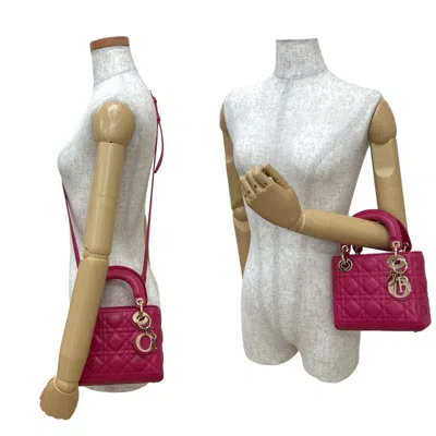 Pre-owned Dior Christian  Pink Leather Handbag Shoulder Bag ()