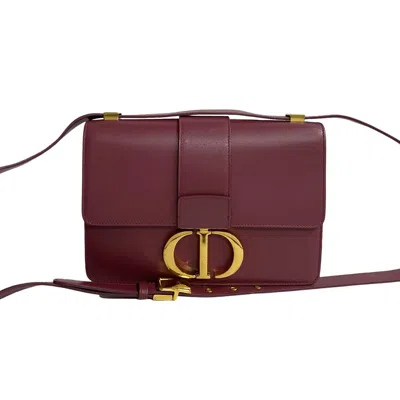 Pre-owned Dior Christian  Pink Gold Purple Wine Leather Pochette Shoulder Bag ()