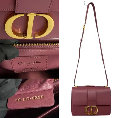 Pre-owned Dior Christian  Pink Gold Purple Wine Leather Pochette Shoulder Bag ()