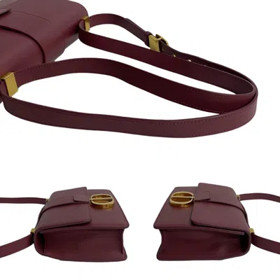 Pre-owned Dior Christian  Pink Gold Purple Wine Leather Pochette Shoulder Bag ()