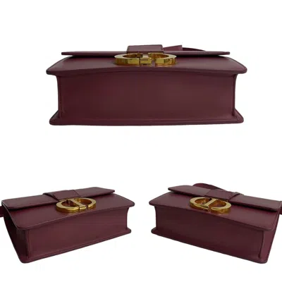 Pre-owned Dior Christian  Pink Gold Purple Wine Leather Pochette Shoulder Bag ()