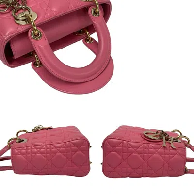 Pre-owned Dior Christian  Pink Leather Handbag Shoulder Bag ()