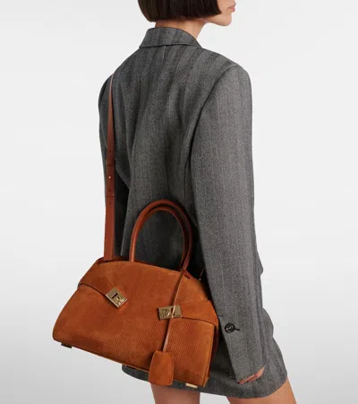 HUG M号绒面革托特包