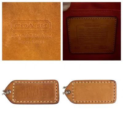 Pre-owned Coach Beige Camel Canvas Leather Shoulder Bag ()