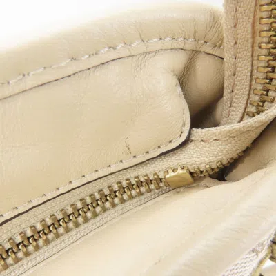 Pre-owned Coach Beige Ivory Canvas Leather Shoulder Bag ()