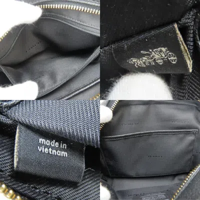 Pre-owned Coach Black Leather Pochette Pouch Shoulder Bag ()