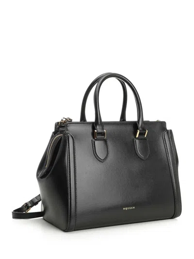 Alexander Mcqueen Birdee Large Bag In Black