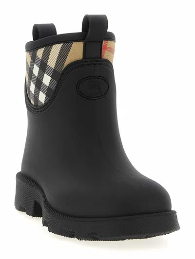 Burberry Women Marsh Stamp Rubber Ankle Boots In Black