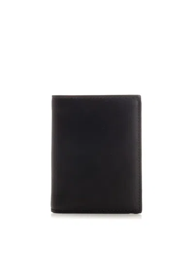 Comme Des Garçons Folding Wallet Compact Design In Black