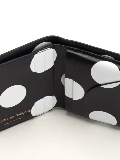 Comme Des Garçons Folding Wallet Compact Design In Black