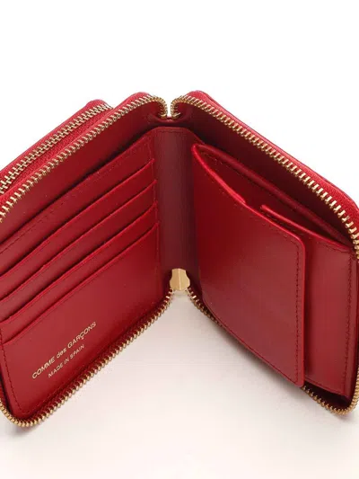 Comme Des Garçons Leather Wallet Wallets Red In Red