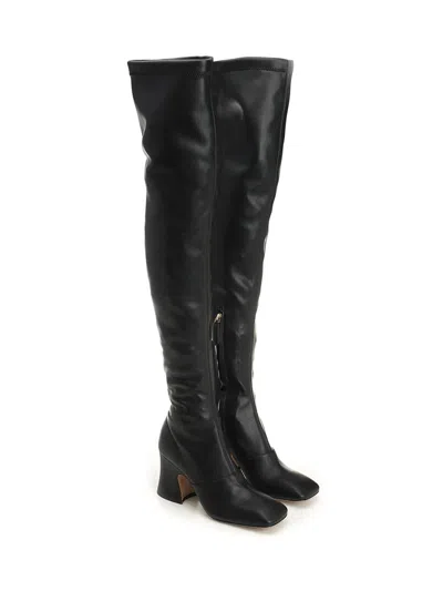 Chloé Janis Stretch Over-the-knee Boot In Black