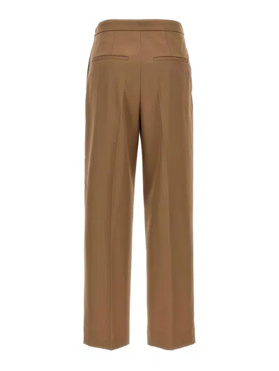 Dries Van Noten Tailored Trousers With Pockets And Pleats In Brown