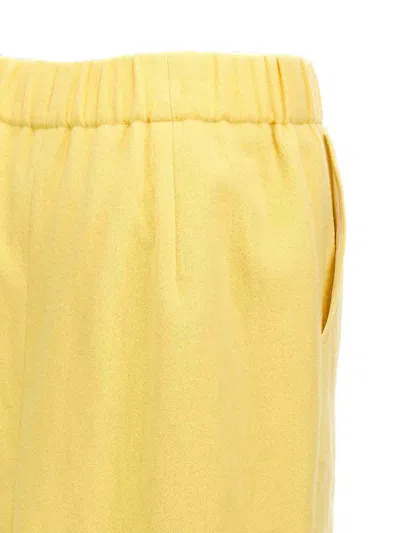 Dries Van Noten 'safya' Skirt With Back Slit And Side Pockets In Yellow