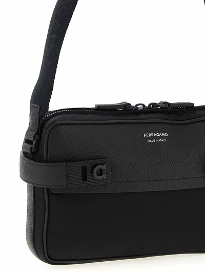 Ferragamo Modern Messenger Bag Adjustable Strap In Black
