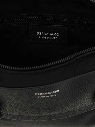 Ferragamo Modern Messenger Bag Adjustable Strap In Black