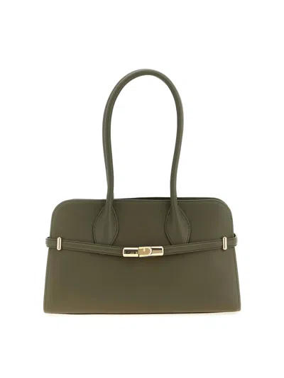 Furla Goccia Dome M Shoulder Bag In Green
