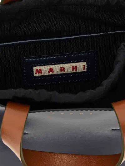 Marni Mini Museo Handbag With Adjustable Strap And Dual Top Handles In Multi