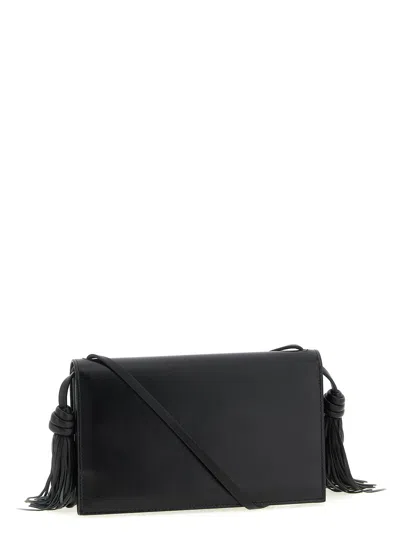 Jil Sander Tassel Crossbody Bag In Black