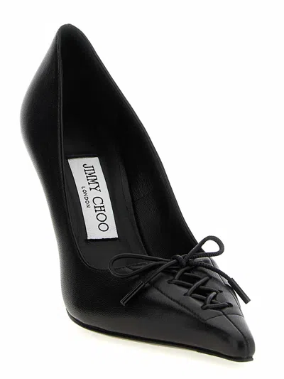 Jimmy Choo Scarlett 95 Leather Pumps In Black