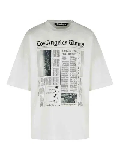 Palm Angels Paxlatimes News Over T-shirt In White
