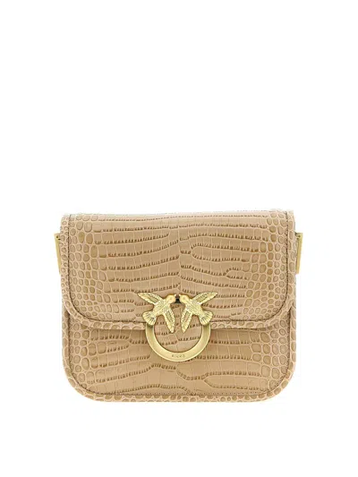 Pinko Love Bag Box Shoulder Bags Beige In Sand
