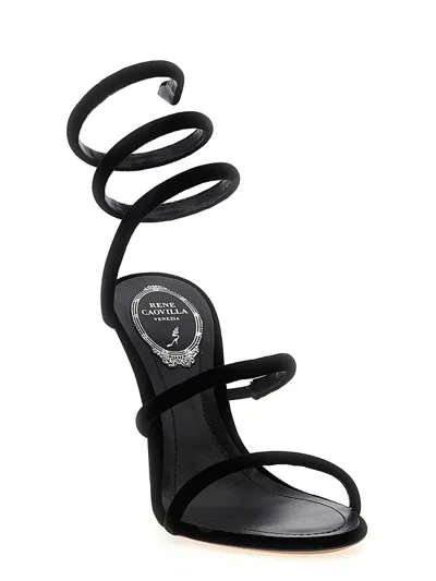 René Caovilla Flat Sandals Rene Caovilla Woman Color Black In Multi