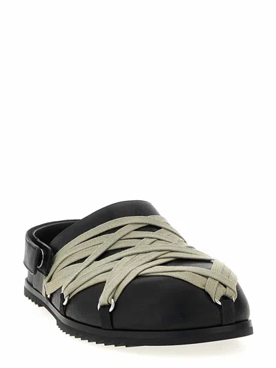 Rick Owens Megalaced Mule Shark Tooth Sole In Black