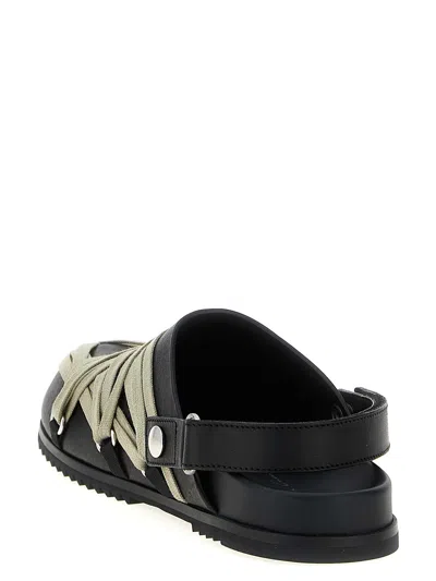 Rick Owens Megalaced Mule Shark Tooth Sole In Black