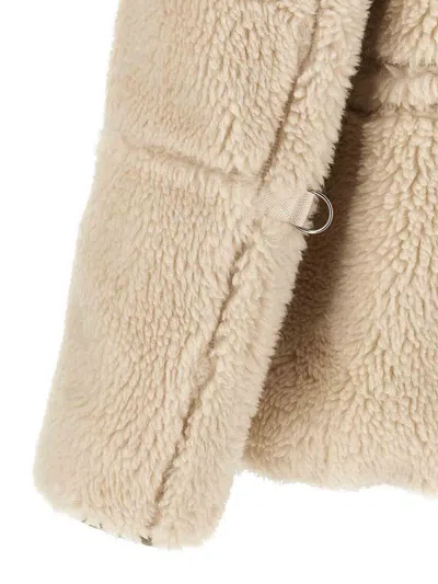 Sacai Eco Shearling And Nylon Jacket In Multi