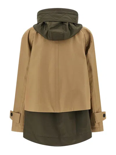 Sacai Double Layer Jacket Puffer Jackets Multicolor In Multi