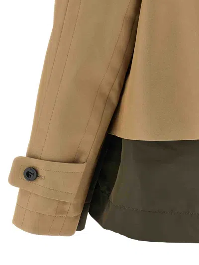 Sacai Double Layer Jacket Puffer Jackets Multicolor In Multi