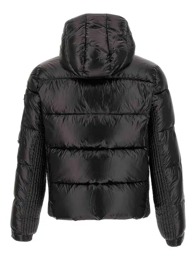Tatras Belbo Black Down Jacket With Hood And Logo Patch On The Side In Tech Fabric Man In Black
