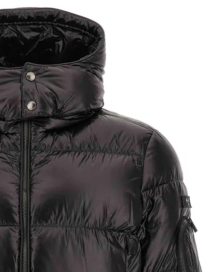 Tatras Belbo Black Down Jacket With Hood And Logo Patch On The Side In Tech Fabric Man In Black