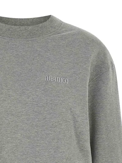 Attico Cotton Jersey Mini Dress In Black