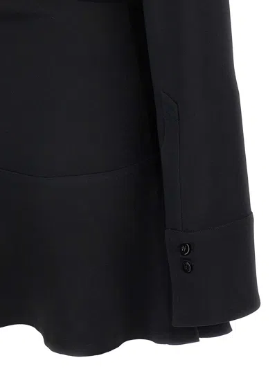 Attico Black Scoop-neck Mini Dress