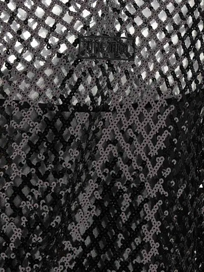 Attico Mini Abito In Rete Decorata Donna In Black
