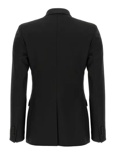 Tagliatore Tailored Black Blazer With Double-breasted Design And Structured Lapel In Black