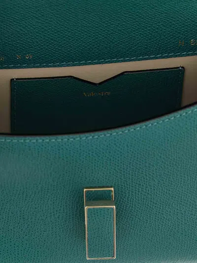 Valextra Iside Micro Leather Handbag In Green